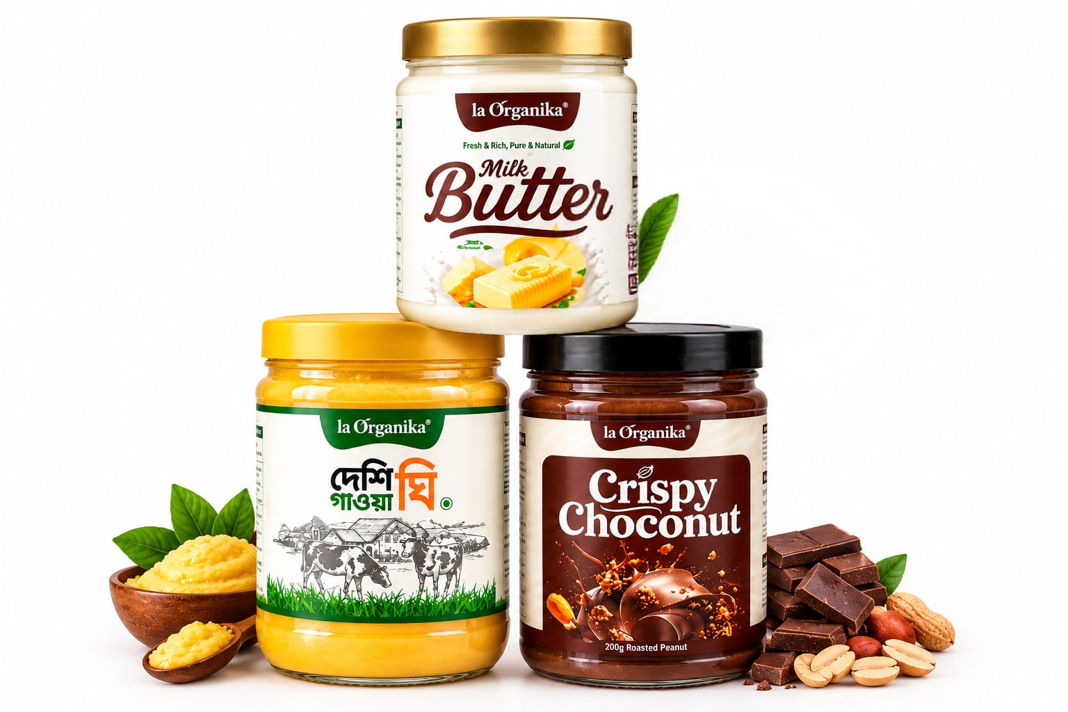 Milk Butter- Ghee & Crispy choconut 200 gm combo 