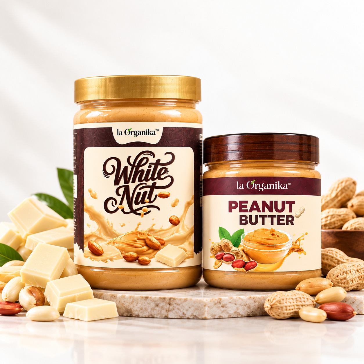 White Choco Butter 1kg & (250 gm Peanut Butter Free)